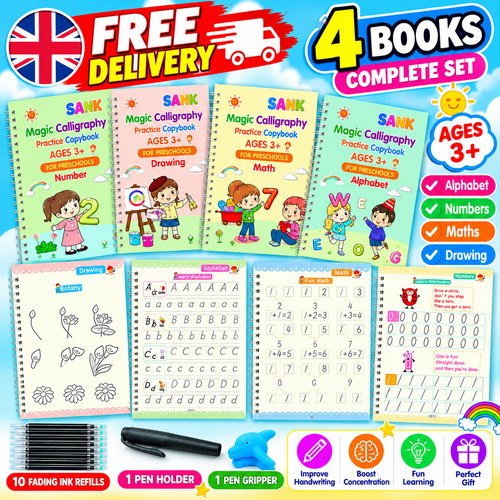 4pcs magic practice copybook - 4pcs,